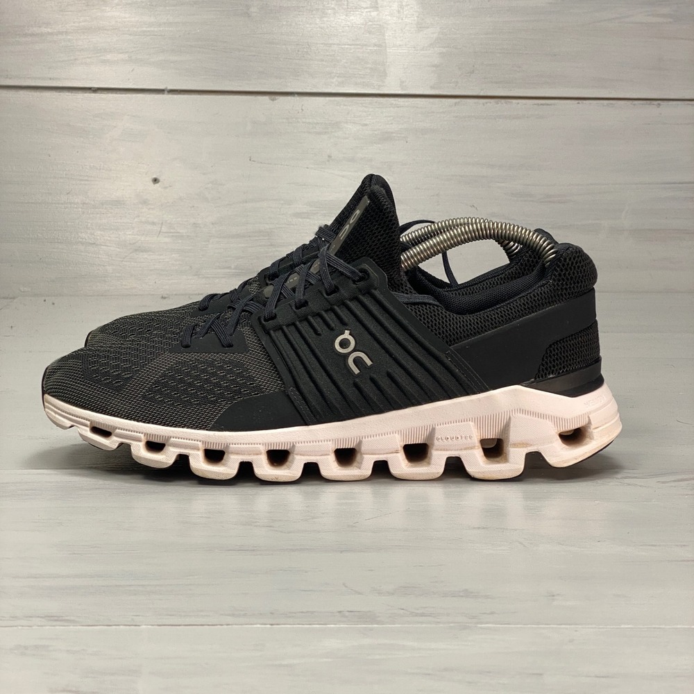 On Cloudswift Running Shoes Womens 10 Black Rock Urban Road Trainers 31.99940
